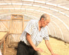 Miguel Ortiz drying his coffee